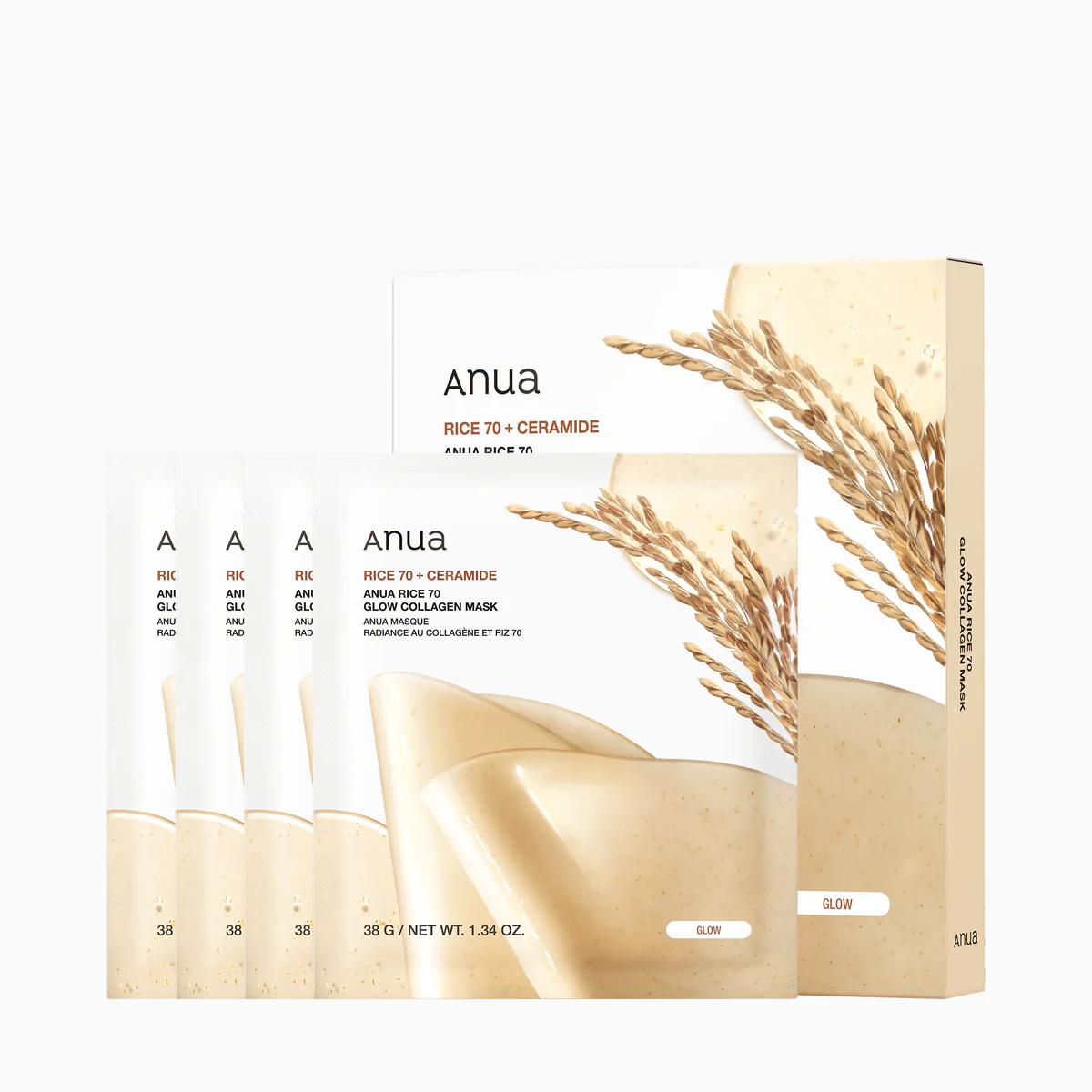 ANUA RICE 70 + CERAMIDE ANUA RICE 70 GLOW COLLAGEN MASK 1 sheet mask